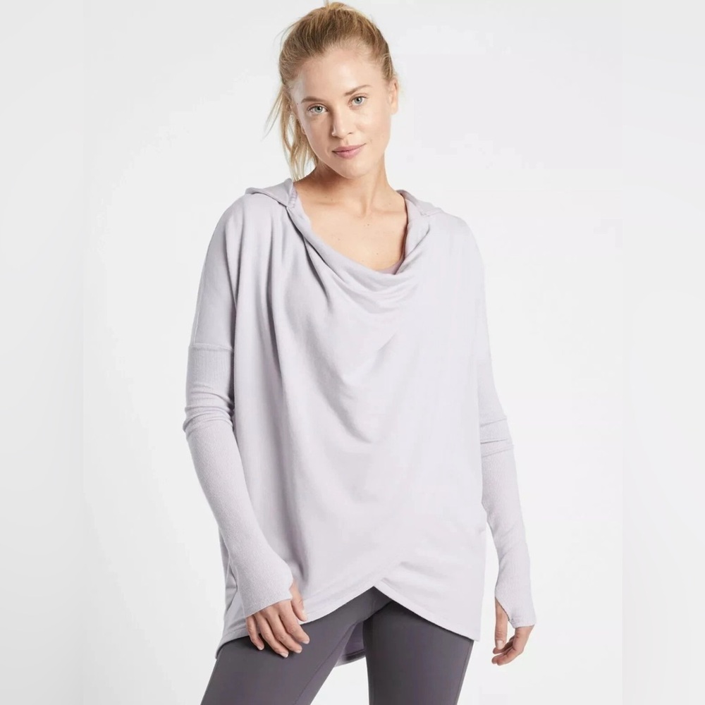 Athleta‎ Women’s Small Light Purple Lilac Purana Wrap Hooded Sweatshirt